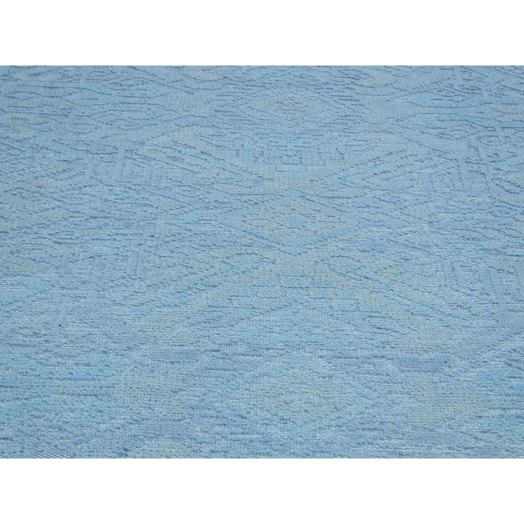 9'x12' Seafoam Green Oushak Design Textured Wool HandKnotted Rug